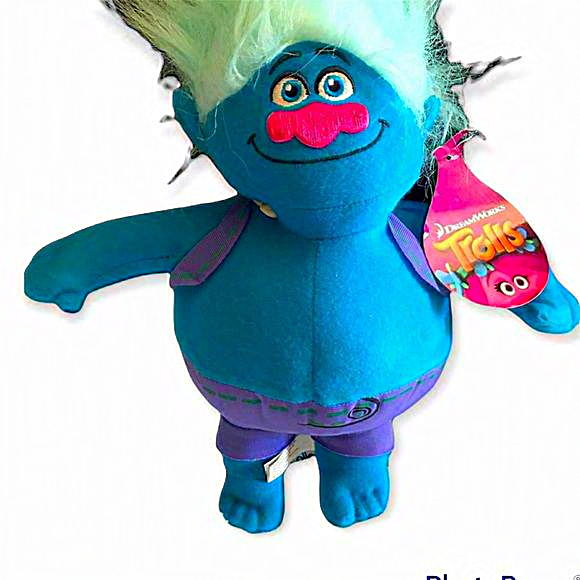 NWT‎ Dreamworks Trolls Biggie Plush 11” Blue Stuffed Animal Toy  kids new - Picture 1 of 4